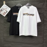 Balenciaga Classic Logo Printed T-shirt Couple Versatile Casual Short Sleeve