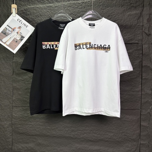 Balenciaga Classic Logo Printed T-shirt Couple Versatile Casual Short Sleeve