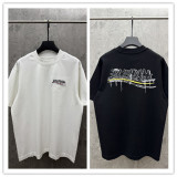 Balenciaga Classic Embroidery Logo T-Shirt Couple Loose Casual Short Sleeves