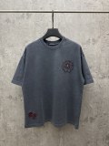 Chrome Hearts Fashion Patch Embroidered T-shirt Couple Loose Casual Short Sleeve