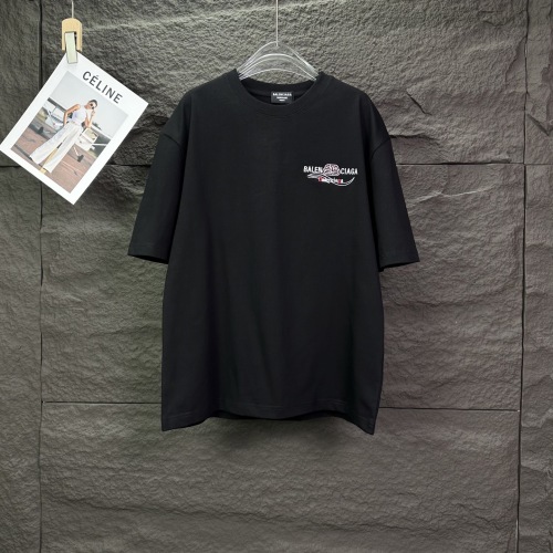 Balenciaga Couple Classic Embroidered Logo Versatile Casual Short Sleeve T-shirt