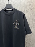 Chrome Hearts Fashion Patch Embroidered T-shirt Couple Versatile Casual Short Sleeve