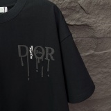Dior Classic Foam Logo Printed T-shirt Couple Versatile Casual Short Sleeve