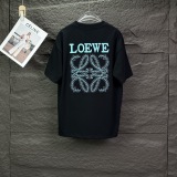 Loewe Classic Embroidery LogoT girl Couple Versatile Casual Short Sleeves