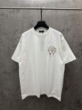 Chrome Hearts Fashion Leather Embroidered Splash Ink T-shirt Couple Versatile Casual Short Sleeve