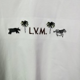 Louis Vuitton Classic Embroidered Animal LogoT girl Couple Versatile Casual Short Sleeves