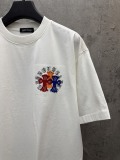 Chrome Hearts Fashion Patch Embroidered T-shirt Couple Versatile Casual Short Sleeve