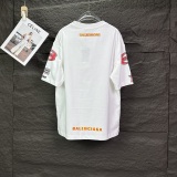 Balenciaga Fashion Multi Logo Printed T-shirt Couple Versatile Casual Short Sleeve