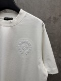 Chrome Hearts Classic Embroidered Horseshoe T-shirt Couple Loose Casual Short Sleeve
