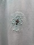 Chrome Hearts Fashion Patch Embroidered Cross T-shirt Couple Versatile Casual Short Sleeve