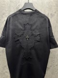Chrome Hearts Fashion Patch Cross Washed T-shirt Couple Loose Casual Short Sleeve
