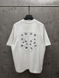 Balenciaga Fashion 3D Embroidered Purple Logo T-shirt Couple Loose Casual Short Sleeve