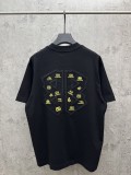Balenciaga Fashion 3D Embroidered Purple Logo T-shirt Couple Loose Casual Short Sleeve