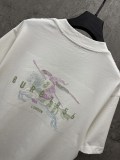 Burberry Fashion 3D Embroidery UV Color Change T-shirt Couple Loose Casual Short Sleeve