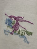 Burberry Fashion 3D Embroidery UV Color Change T-shirt Couple Loose Casual Short Sleeve