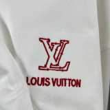 Louis Vuitton Unisex Classic Embroidered Logo Loose Casual Long Sleeve T-shirt