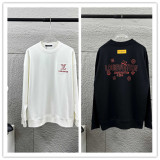 Louis Vuitton Unisex Classic Embroidered Logo Loose Casual Long Sleeve T-shirt