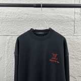 Louis Vuitton Unisex Classic Embroidered Logo Loose Casual Long Sleeve T-shirt