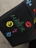 Chrome Hearts Fashion Embroidered T-shirt Unisex Casual Loose Short Sleeve