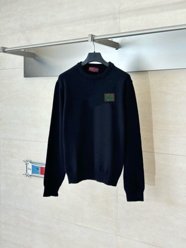 Gucci New Men's Embroidered Logo Casual Round Neck Knitted Sweater