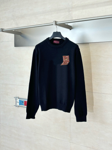 Gucci New Men's Embroidery GG Casual Round Neck Knitted Sweater