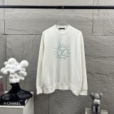 Louis Vuitton Unisex Classic Hot Diamond Logo Loose Casual Long Sleeve T-shirt