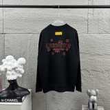 Louis Vuitton Unisex Classic Embroidered Logo Loose Casual Long Sleeve T-shirt