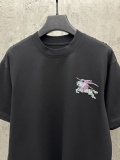 Burberry Fashion 3D Embroidery UV Color Change T-shirt Couple Loose Casual Short Sleeve