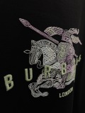 Burberry Fashion 3D Embroidery UV Color Change T-shirt Couple Loose Casual Short Sleeve
