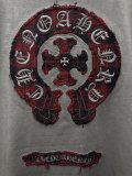 Chrome Hearts Fashion Patch Embroidered Horseshoe Washed T-shirt Unisex Casual Loose Short Sleeve