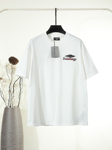 Balenciaga Classic Embroidered Logo Short Sleeve Couple Versatile Casual T-shirt