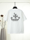Chrome Hearts Classic Embroidered Cross Short Sleeve Couple Versatile Casual T-shirt