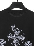 Chrome Hearts Classic Embroidered Cross Short Sleeve Couple Versatile Casual T-shirt