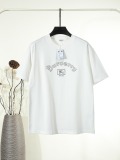 Burberry Classic Embroidered Logo Short Sleeve Couple Versatile Casual T-shirt