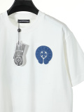 Chrome Hearts Classic Cowboy Patch Embroidered Horseshoe Washed Short Sleeve Couple Versatile Casual T-shirt