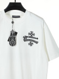 Chrome Hearts Classic Embroidered Cross Short Sleeve Couple Versatile Casual T-shirt