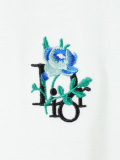 Dior Classic Embroidered Flower Logo Short Sleeve Couple Versatile Casual T-shirt