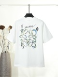 Loewe Fashion Logo Printed Water Washed Short Sleeve Couple Versatile Casual T-shirt