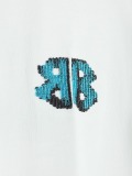 Balenciaga Fashion Embroidered Logo Water Washed Short Sleeve Couple Versatile Casual T-shirt