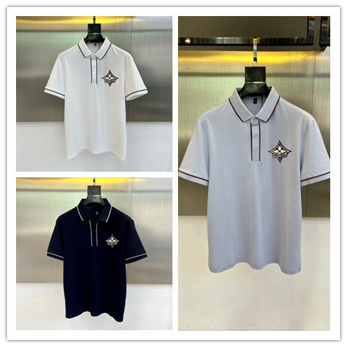 Louis Vuitton New Spring Logo Jacquard Collar Short Sleeve Polo Shirt