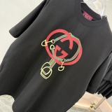 Gucci New Classic Logo Printed Short Sleeve Unisex Versatile Casual T-shirt