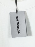 Balenciaga Fashion Embroidered Logo Water Washed Short Sleeve Couple Versatile Casual T-shirt