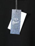 Dior Fashion Embroidered Logo Water Washed Short Sleeve Couple Versatile Casual T-shirt