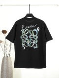 Loewe Fashion Logo Printed Water Washed Short Sleeve Couple Versatile Casual T-shirt