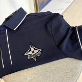 Louis Vuitton New Spring Logo Jacquard Collar Short Sleeve Polo Shirt
