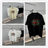 Gucci New Fashion Logo Printed Short Sleeve Unisex Versatile Casual T-shirt