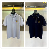 Louis Vuitton New Spring Logo Jacquard Collar Short Sleeve Polo Shirt