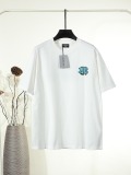 Balenciaga Fashion Embroidered Logo Water Washed Short Sleeve Couple Versatile Casual T-shirt