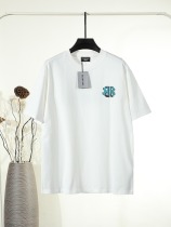 Balenciaga Fashion Embroidered Logo Water Washed Short Sleeve Couple Versatile Casual T-shirt Balenciaga Fashion Embroidered Logo Water Washed Short Sleeve Couple Versatile Casual T-shirt