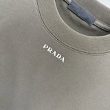 Prada Classic Simple Logo Printed T-shirt Couple Versatile Casual Short Sleeve